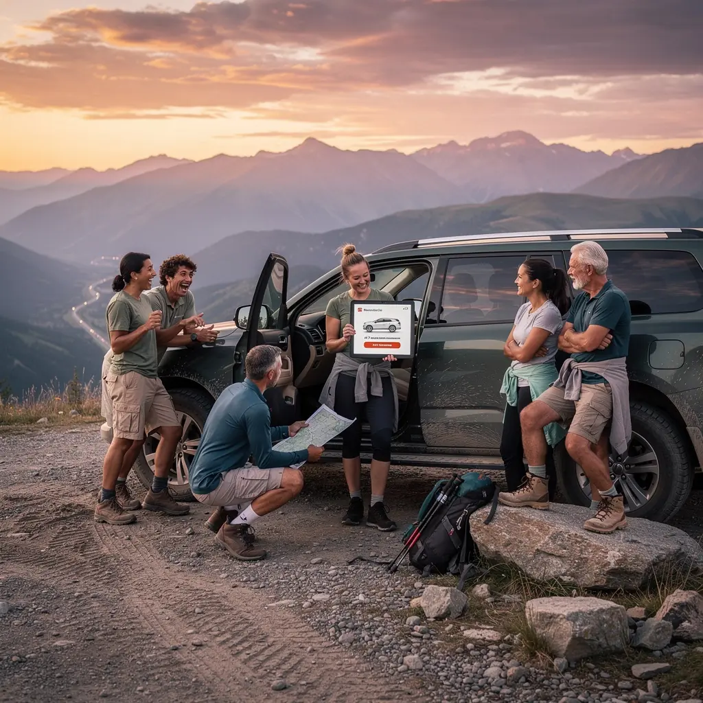 Автомобиль, стоящий на обочине, с помощью на дороге.