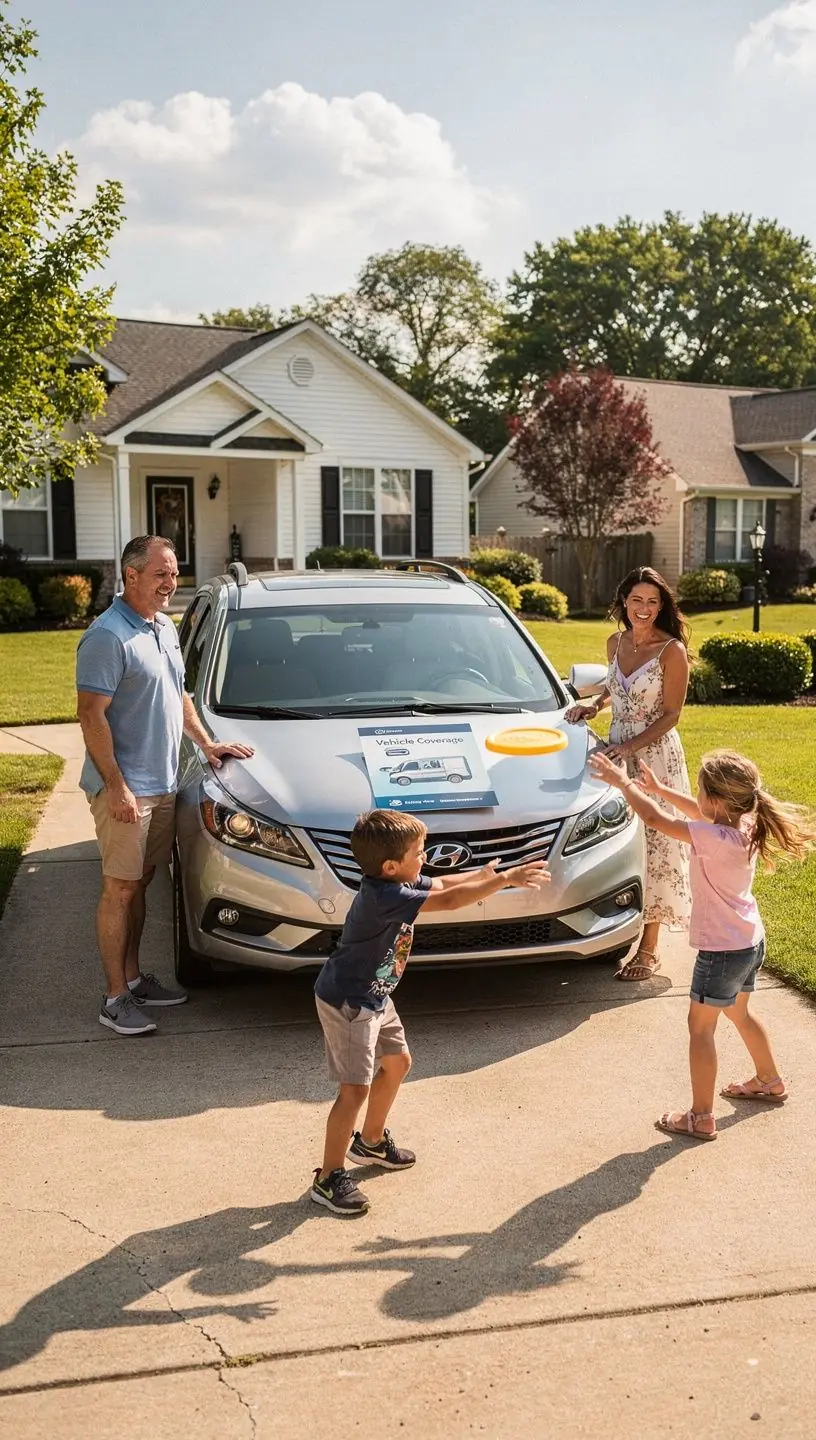 Символы помощи на дороге на фоне автомобиля.