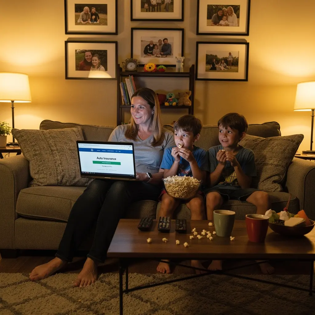 Документы по автострахованию на столе с ручкой и блокнотом