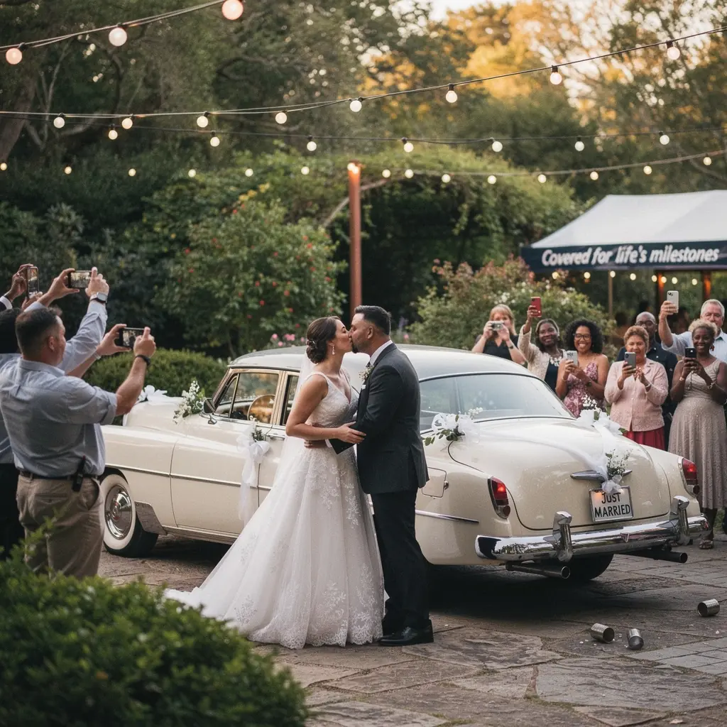 Символ защиты, представляющий идею автострахования и безопасности.